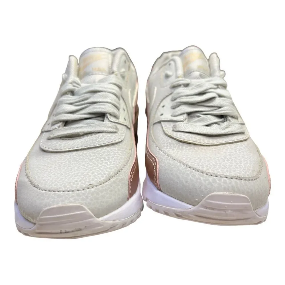 Size 5 Nike Women Air Max 90 Ultra Low Shoes 859523 001 White Beige Bronze EUC